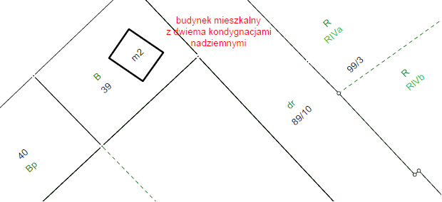 Budynek mieszkalny na mapie